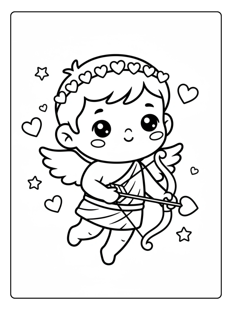 Cupido da Colorare – Cupido kawaii
