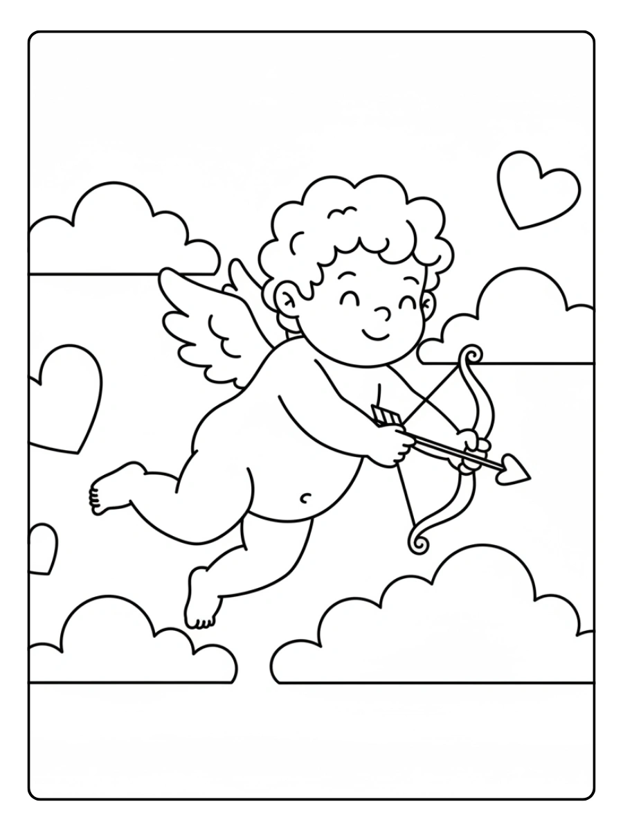 Cupido da Colorare – Cupido per bambini