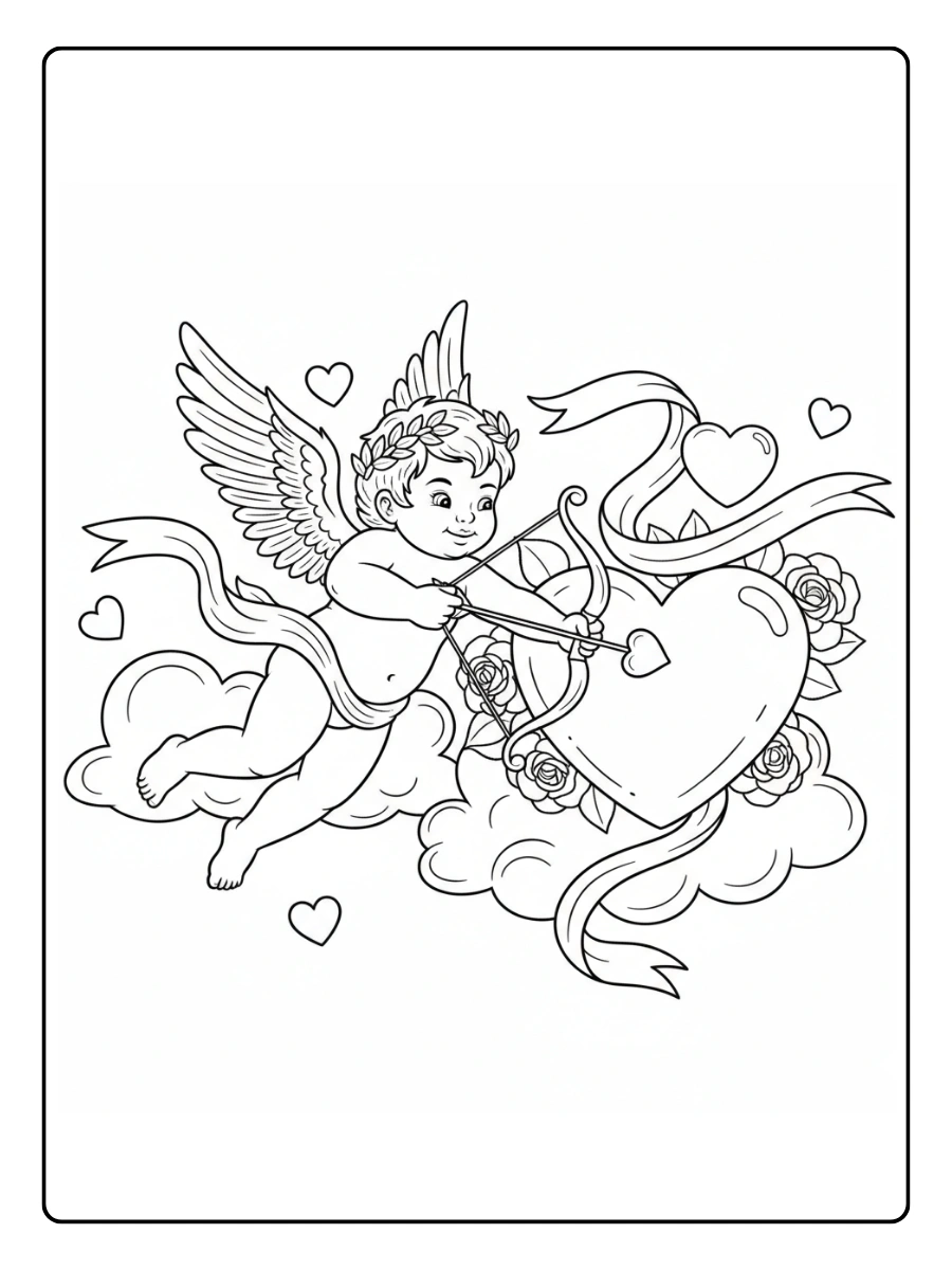 Cupido da Colorare – Cupido romantico