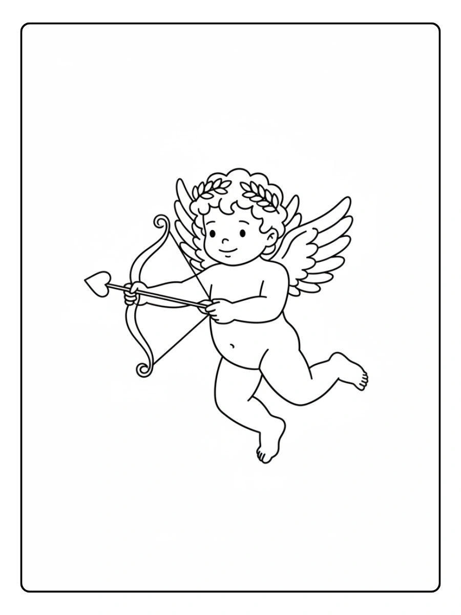 Cupido da Colorare – Cupido semplice