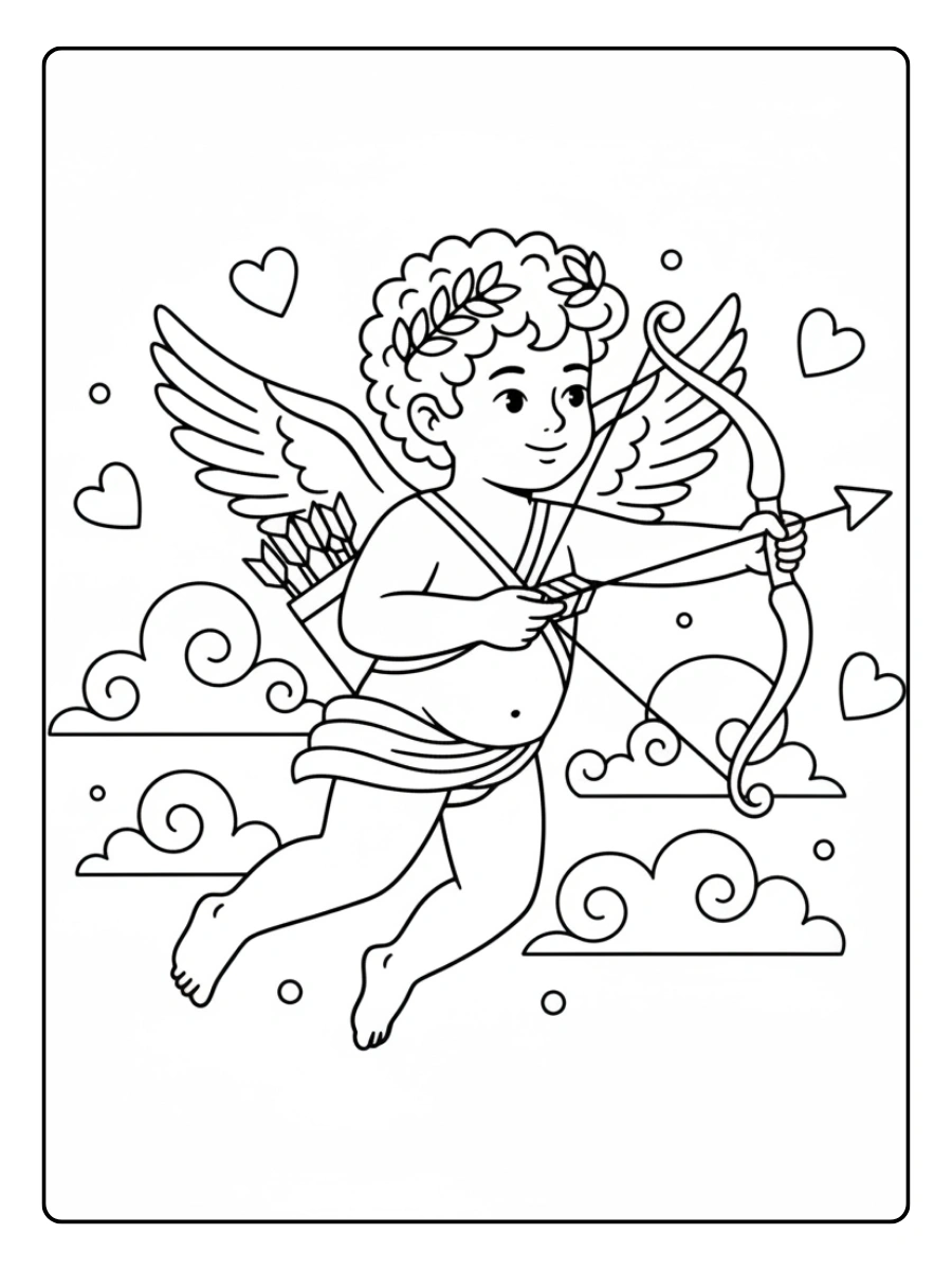 Cupido da Colorare – Cupido stilizzato