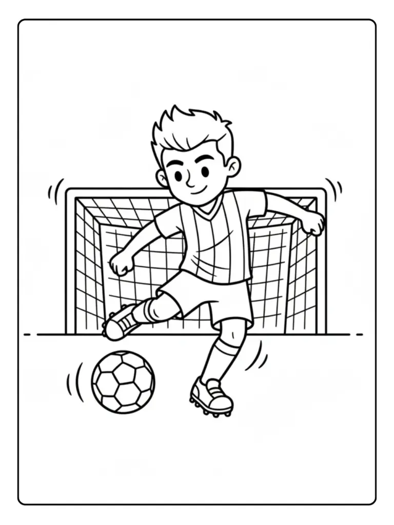 Disegni Calcio da Colorare – Calciatore cartoon Disegni Calcio da Colorare – Calciatore cartoon