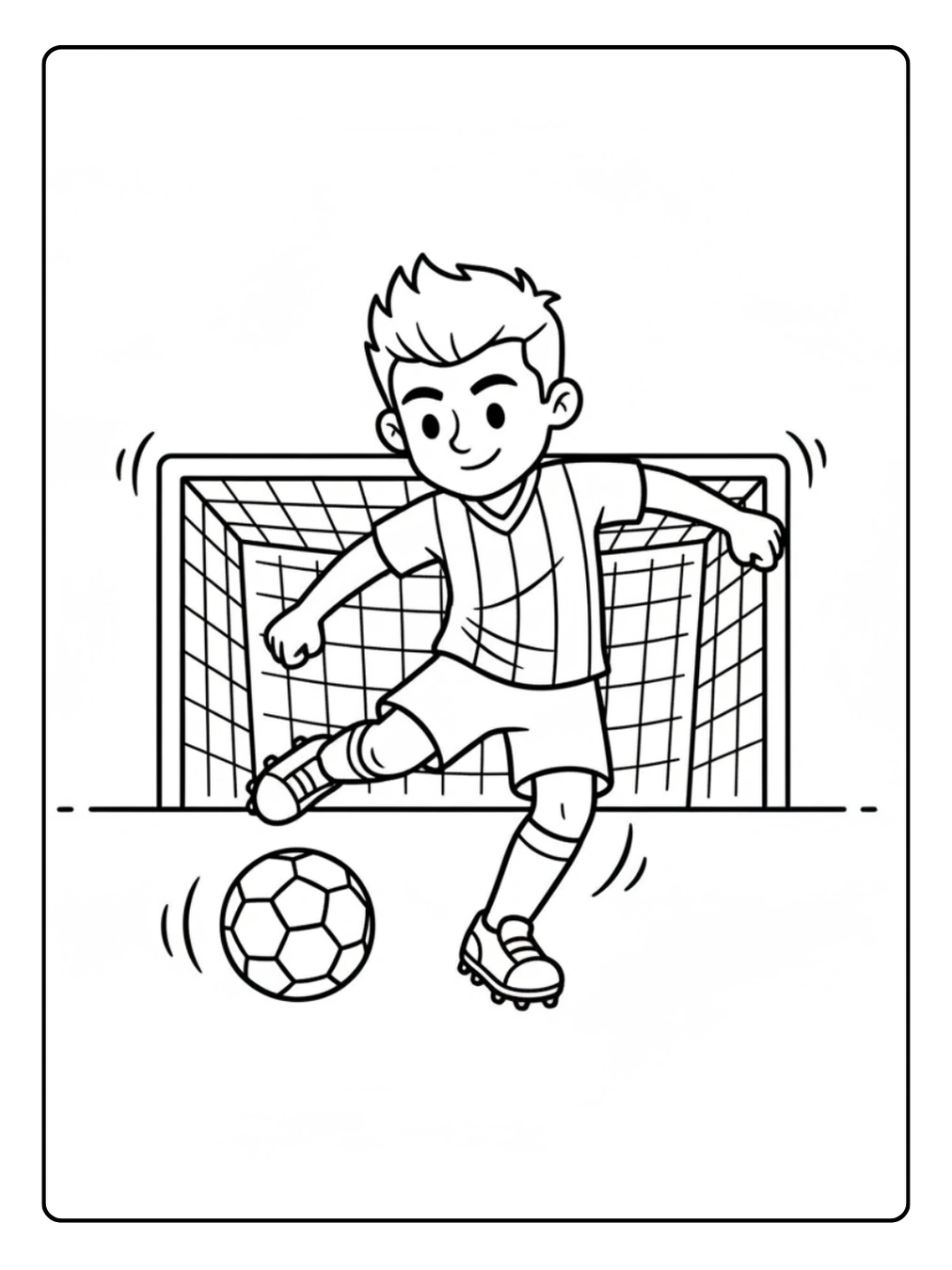 Disegni Calcio da Colorare – Calciatore cartoon