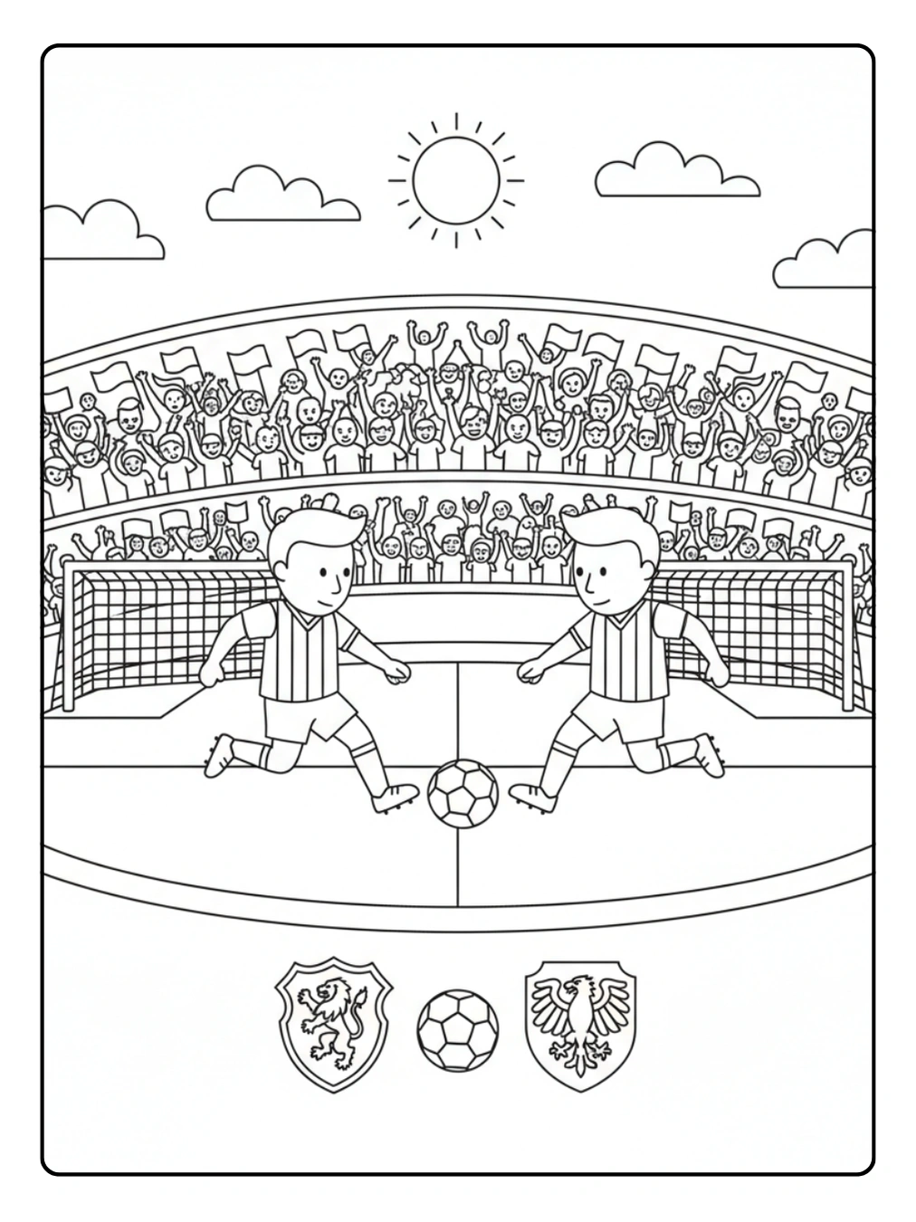 Disegni Calcio da Colorare – Derby di calcio