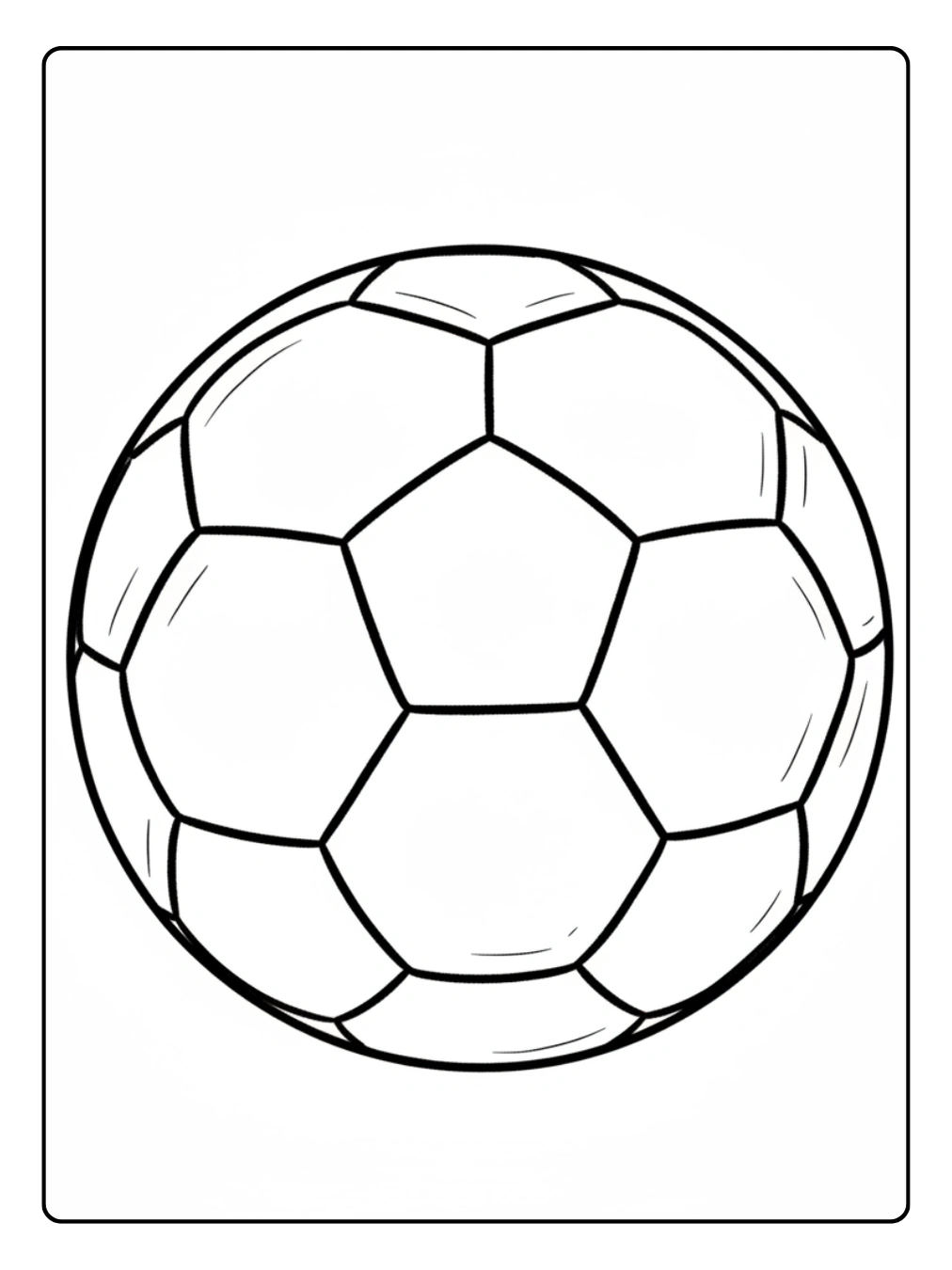 Disegni Calcio da Colorare – Pallone da calcio classico