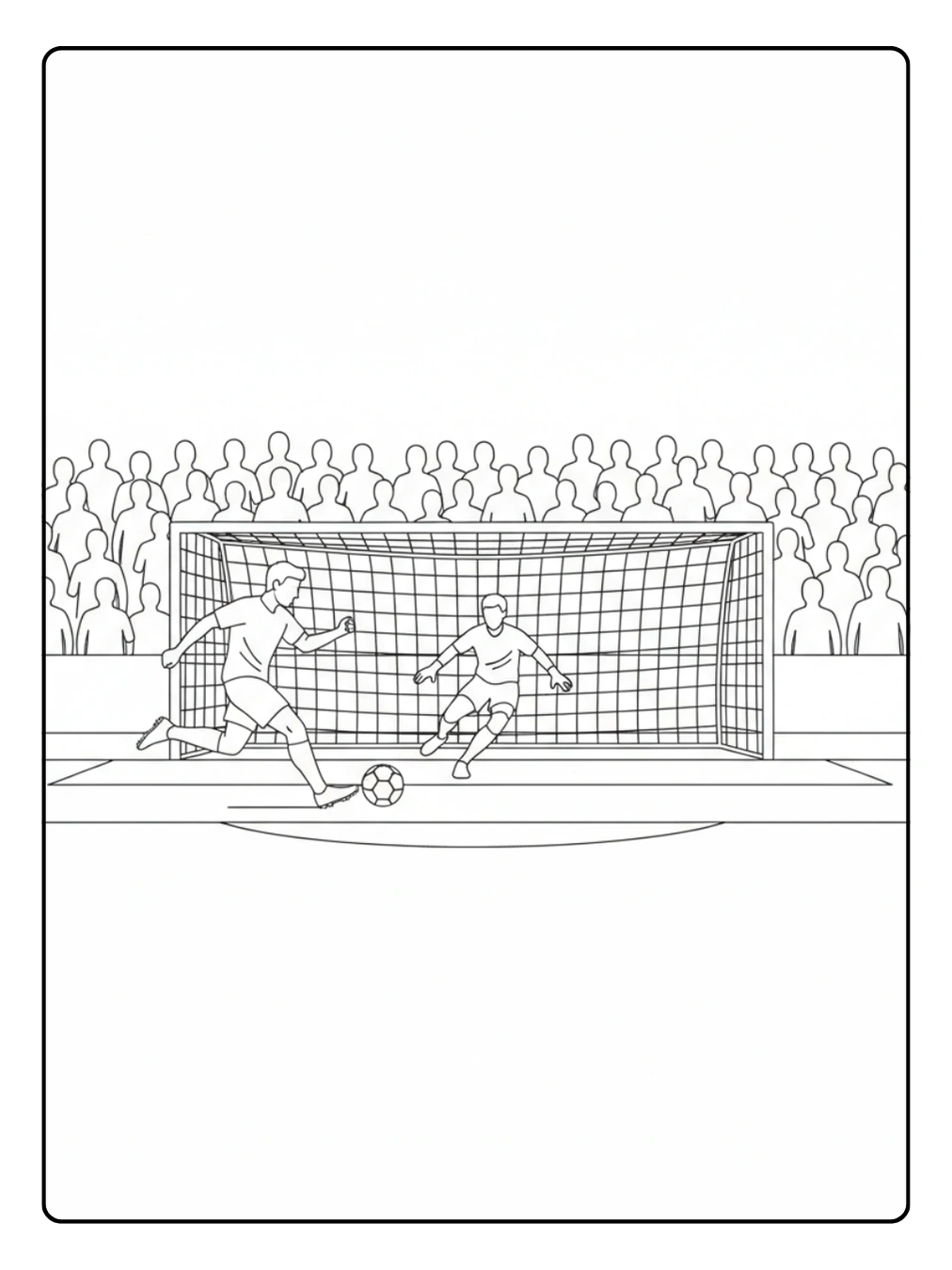 Disegni Calcio da Colorare – Rigore decisivo