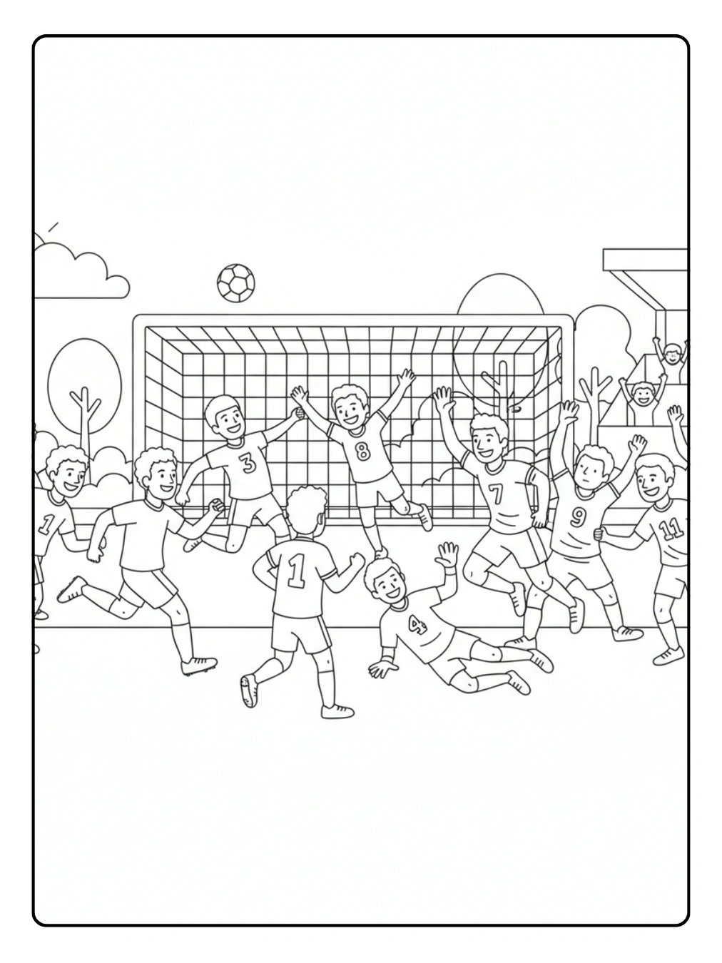 Disegni Calcio da Colorare – Squadra di calcio