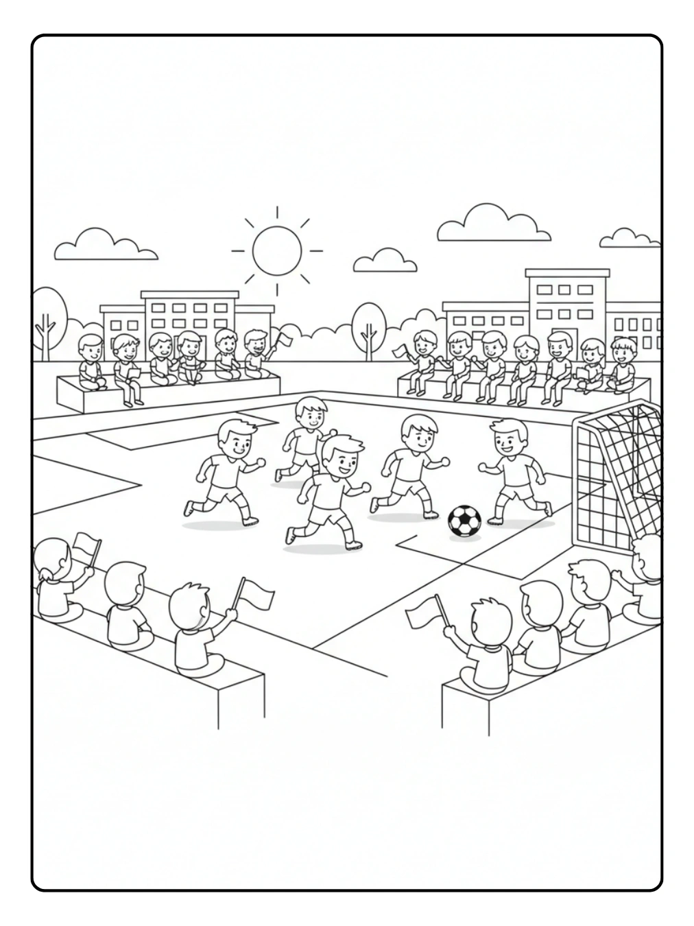 Disegni Calcio da Colorare – Torneo di calcio scolastico