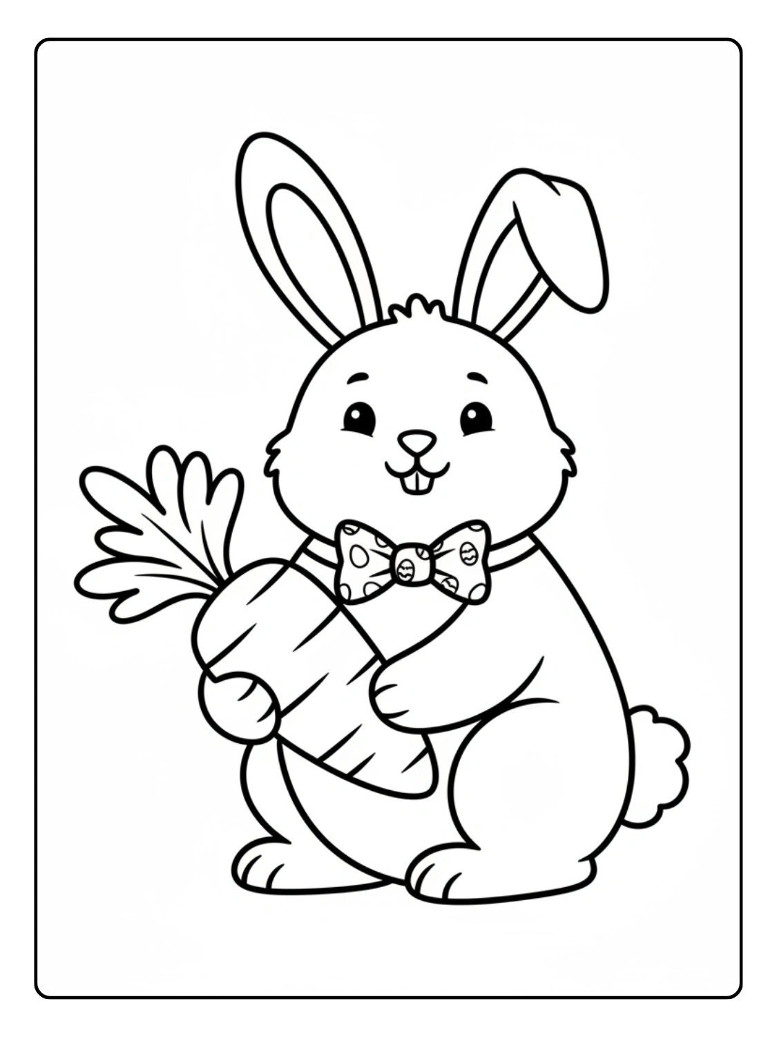 Disegni Coniglio di Pasqua da Colorare – Coniglio con carota
