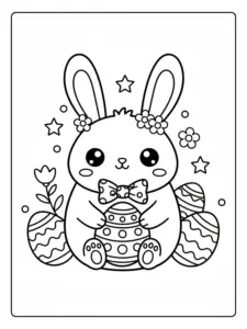 Disegni Coniglio di Pasqua da Colorare – Coniglio kawaii
