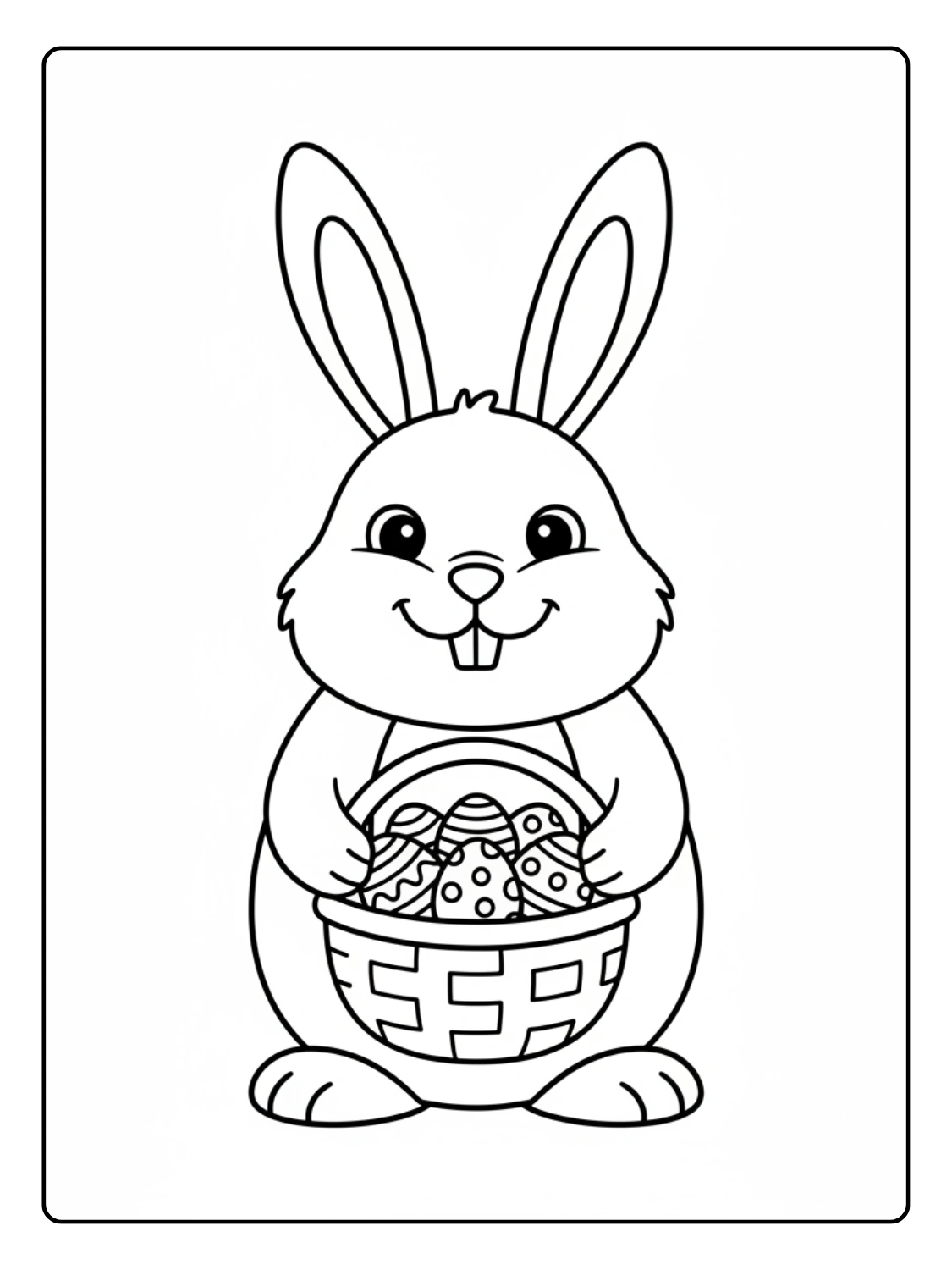 Disegni Coniglio di Pasqua da Colorare – Coniglio sorridente