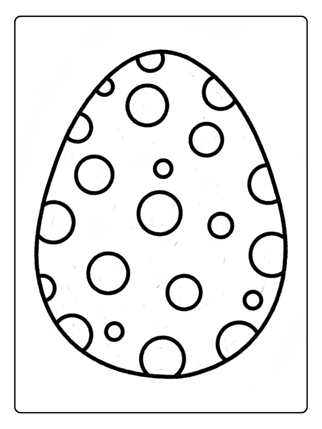 Disegni Uova di Pasqua da Colorare – Uovo con pois