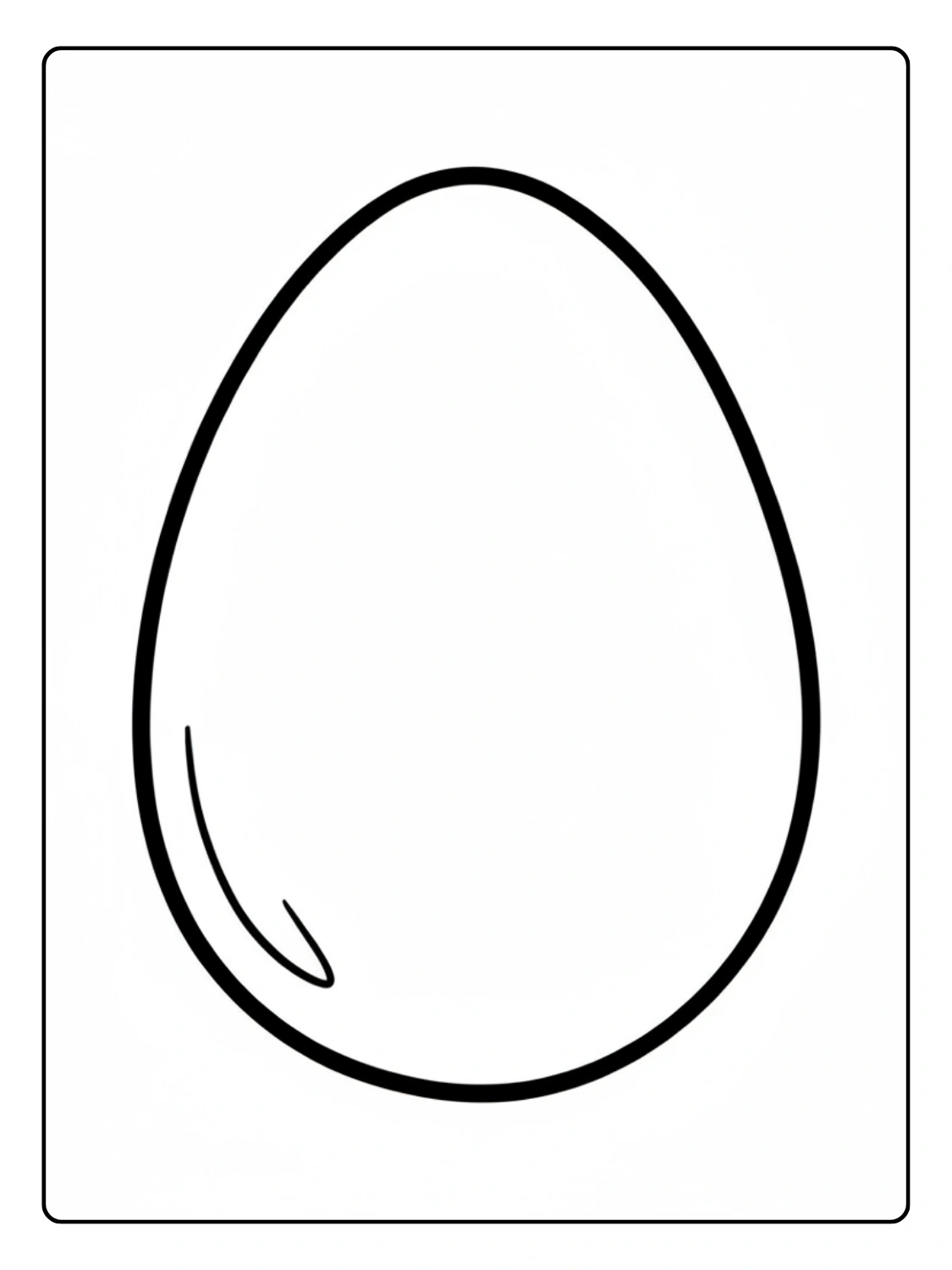 Disegni Uova di Pasqua da Colorare – Uovo semplice