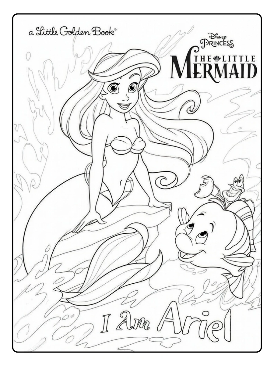 Disegni da Colorare Ariel – Ariel cartoon