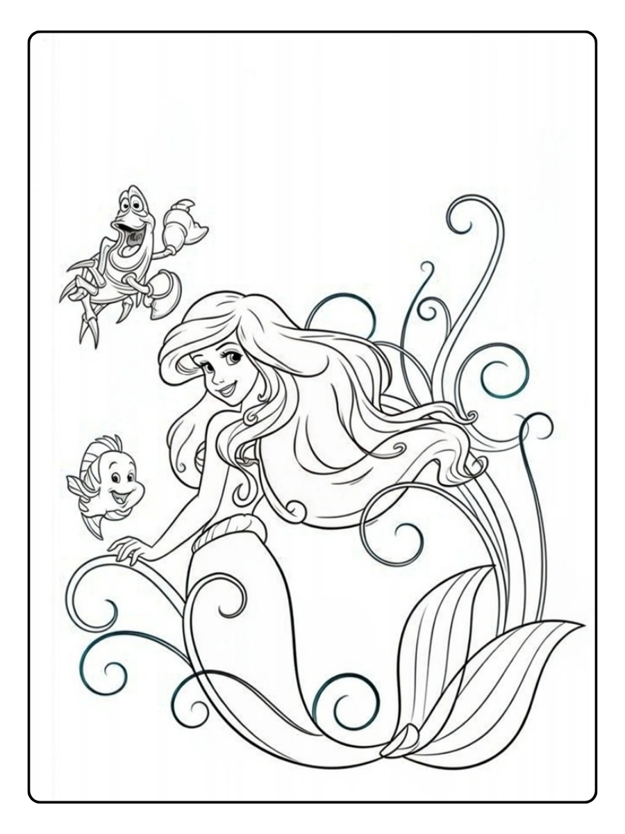 Disegni da Colorare Ariel – Ariel per bambini