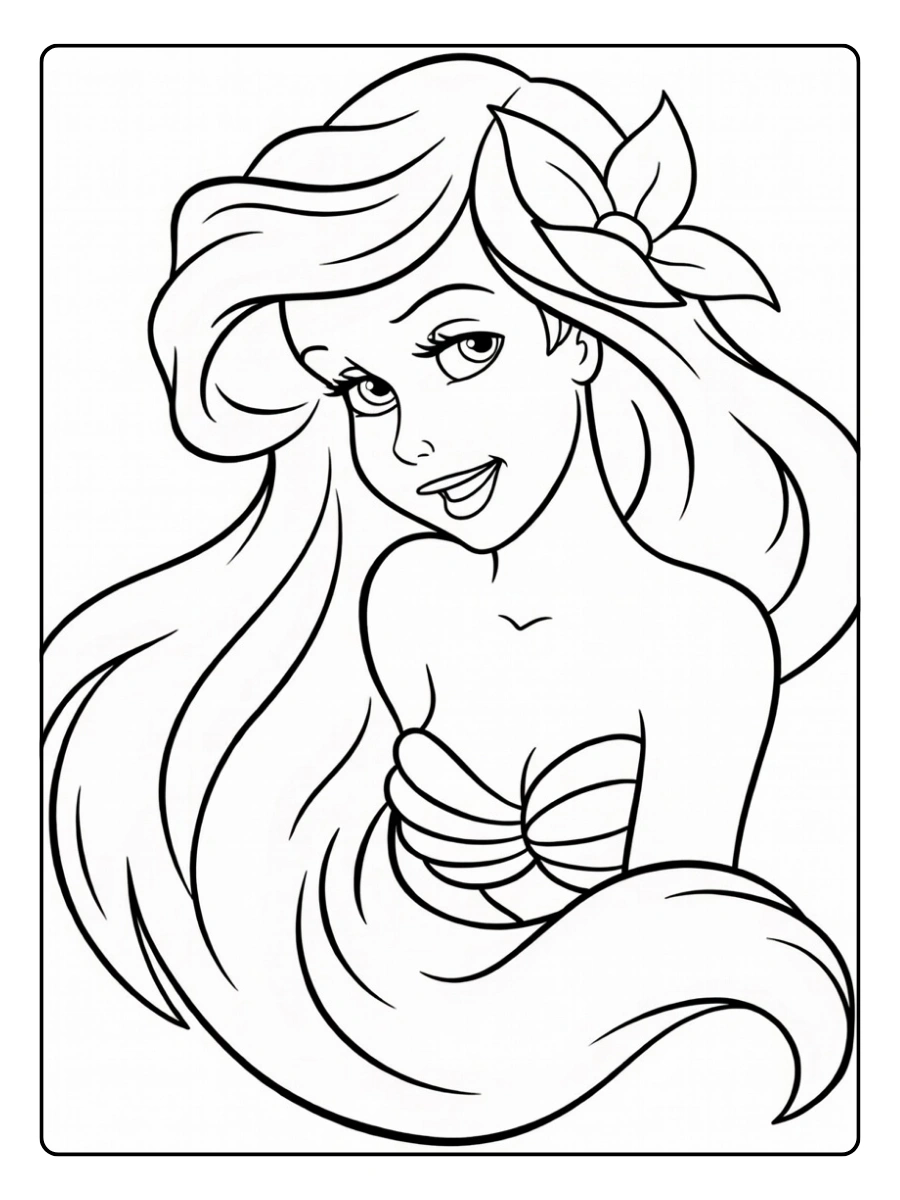 Disegni da Colorare Ariel – Ariel principessa