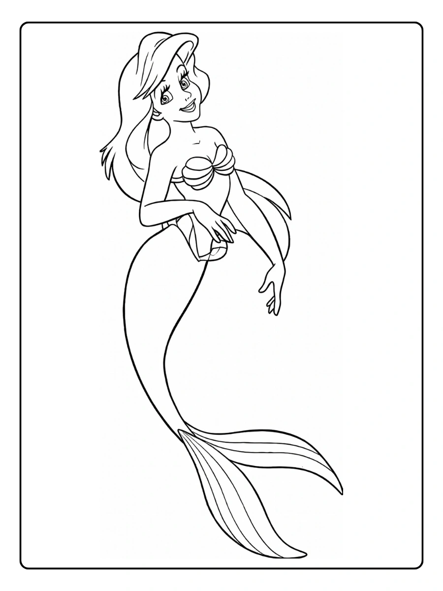 Disegni da Colorare Ariel – Ariel sirena