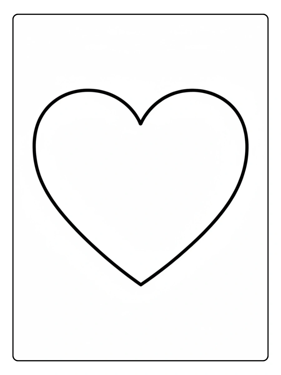 Disegni da Colorare Cuori – Cuore grande