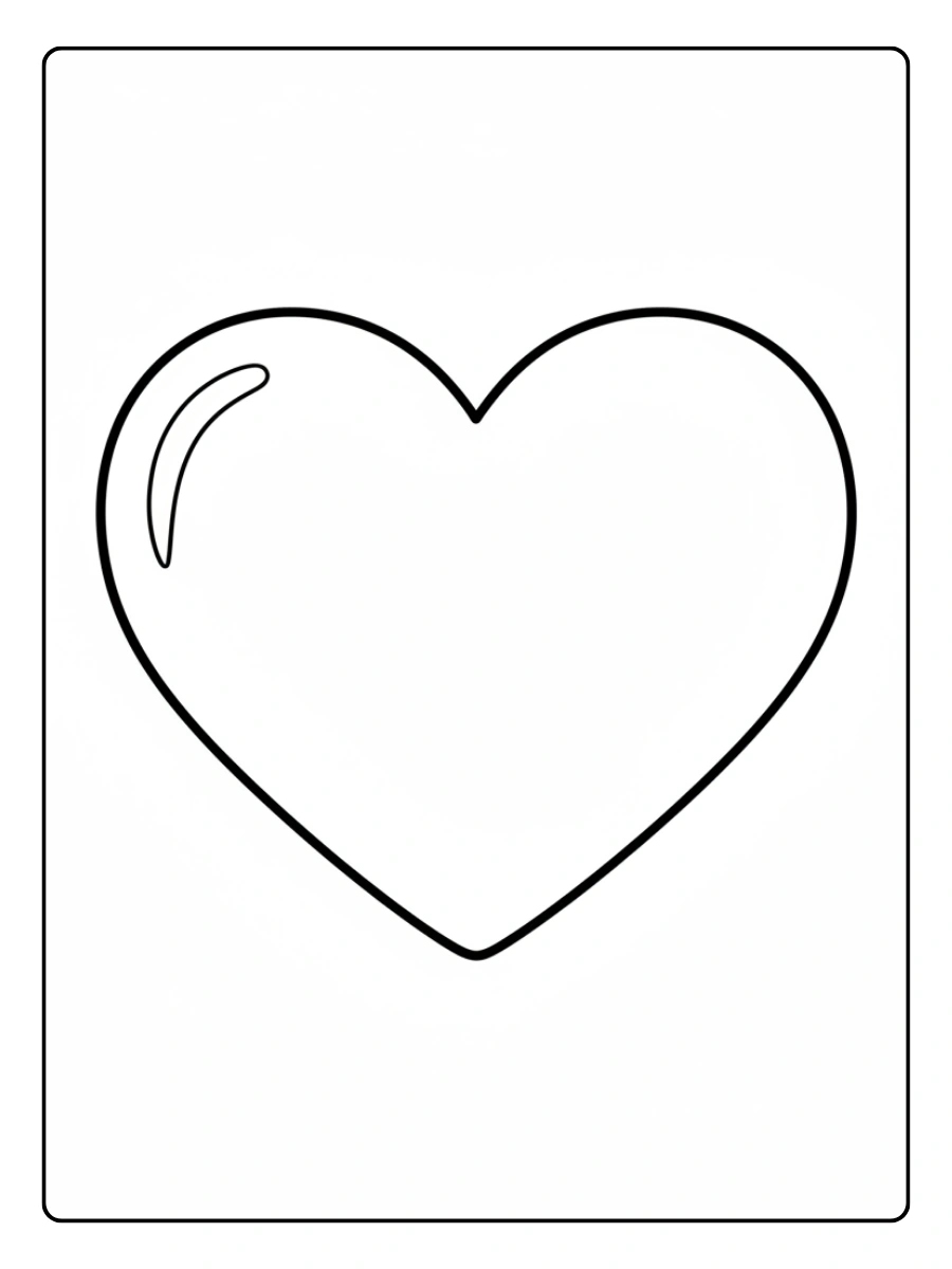 Disegni da Colorare Cuori – Cuore semplice