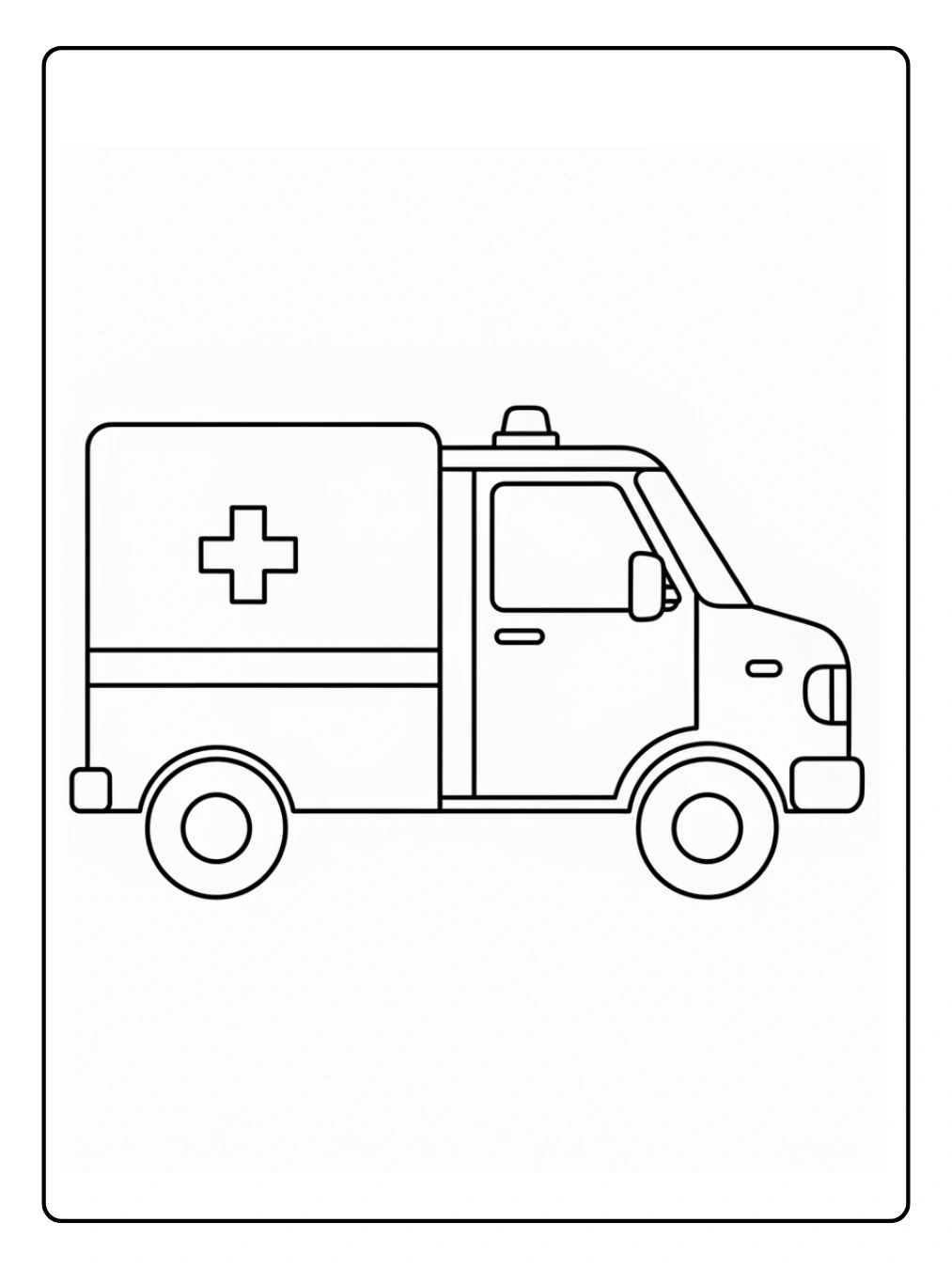 Disegni da Colorare di Veicoli e Macchine – Ambulanza