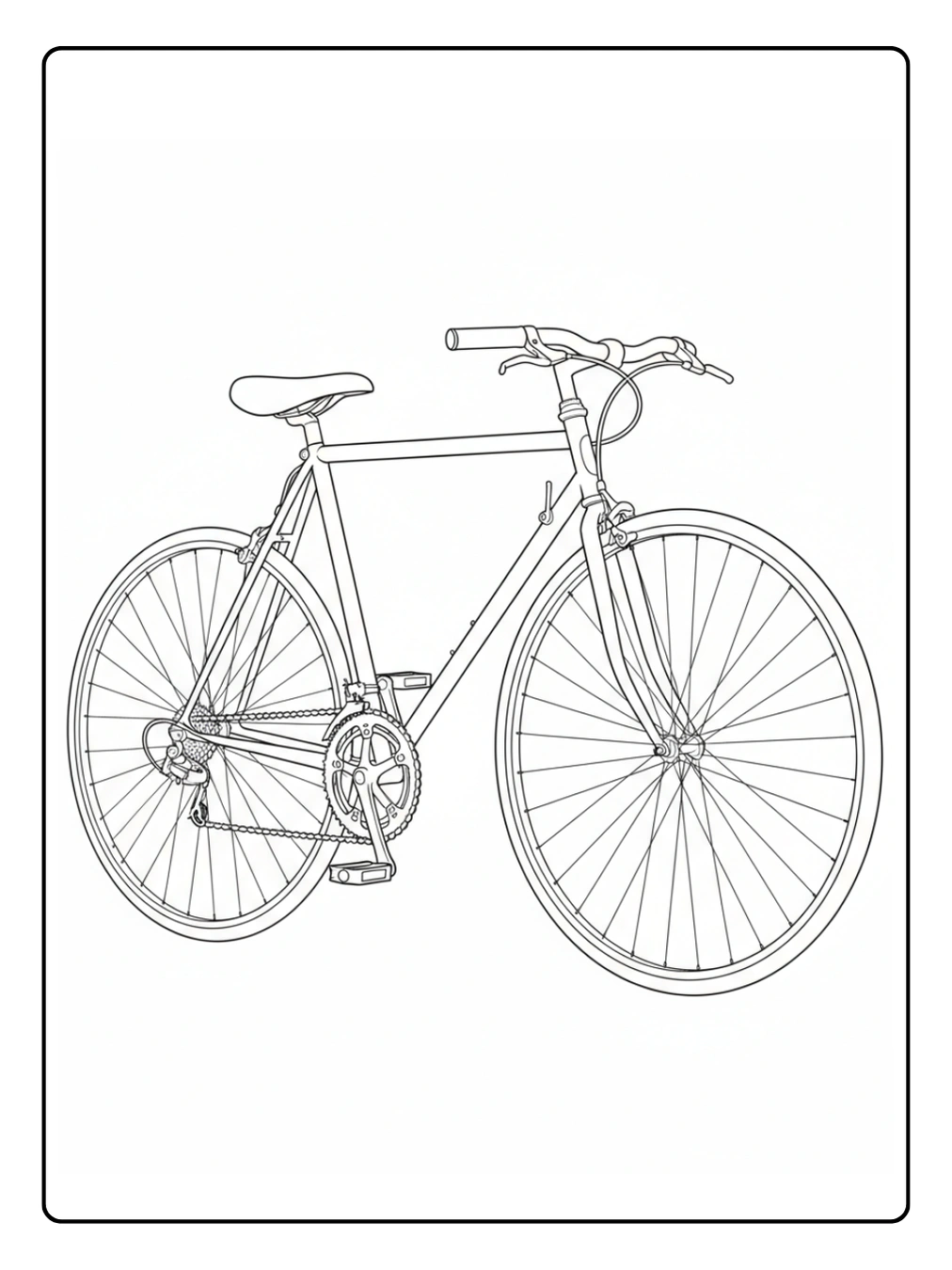 Disegni da Colorare di Veicoli e Macchine – Bicicletta