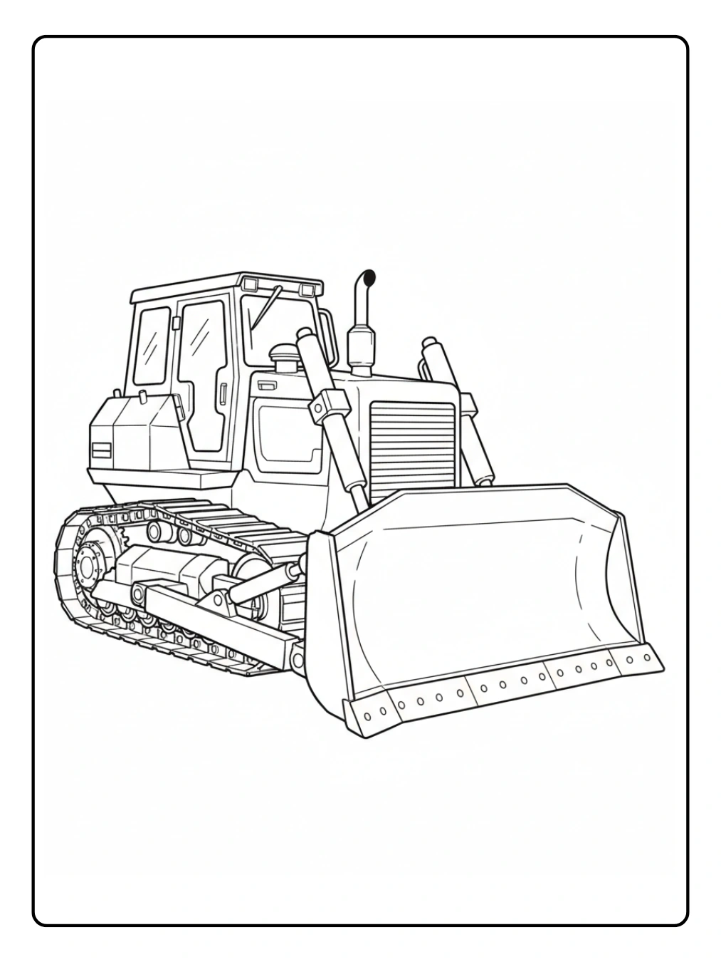Disegni da Colorare di Veicoli e Macchine – Bulldozer