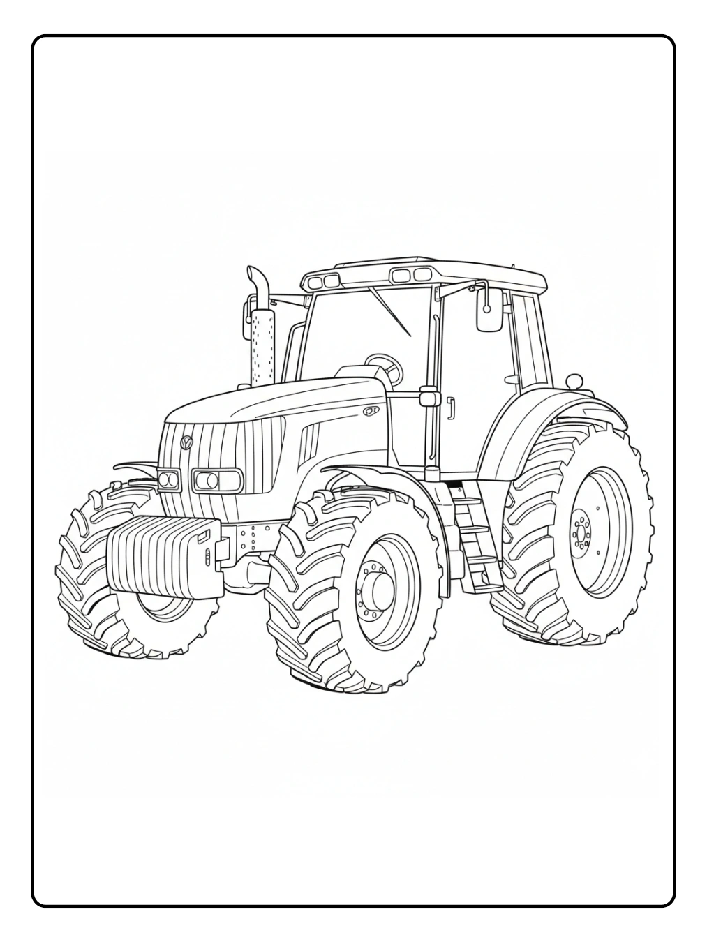 Disegni da Colorare di Veicoli e Macchine – Trattore agricolo