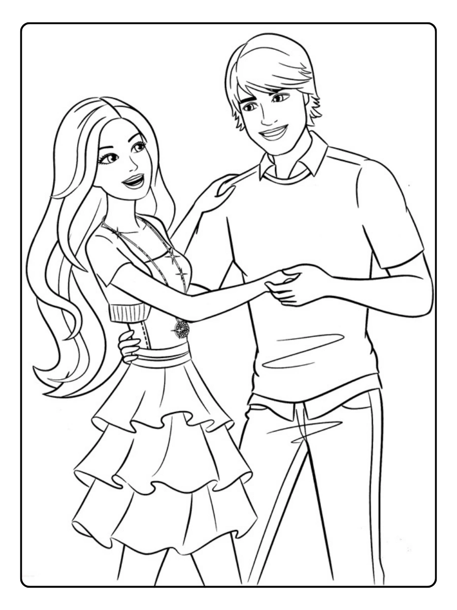 Disegni da colorare Barbie PDF