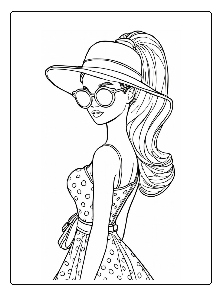 Disegni da colorare Barbie fashion