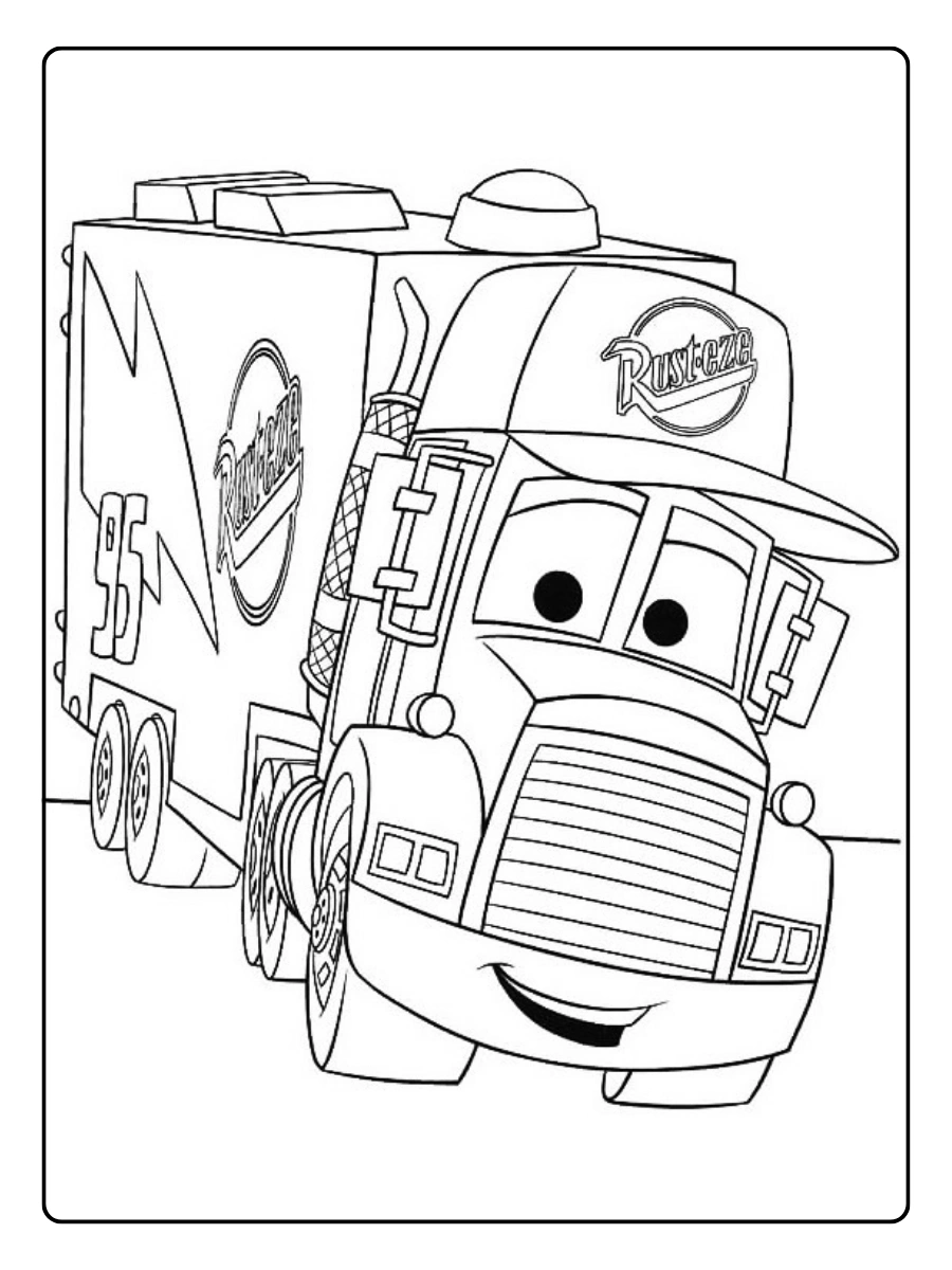 Disegni da colorare Cars facili