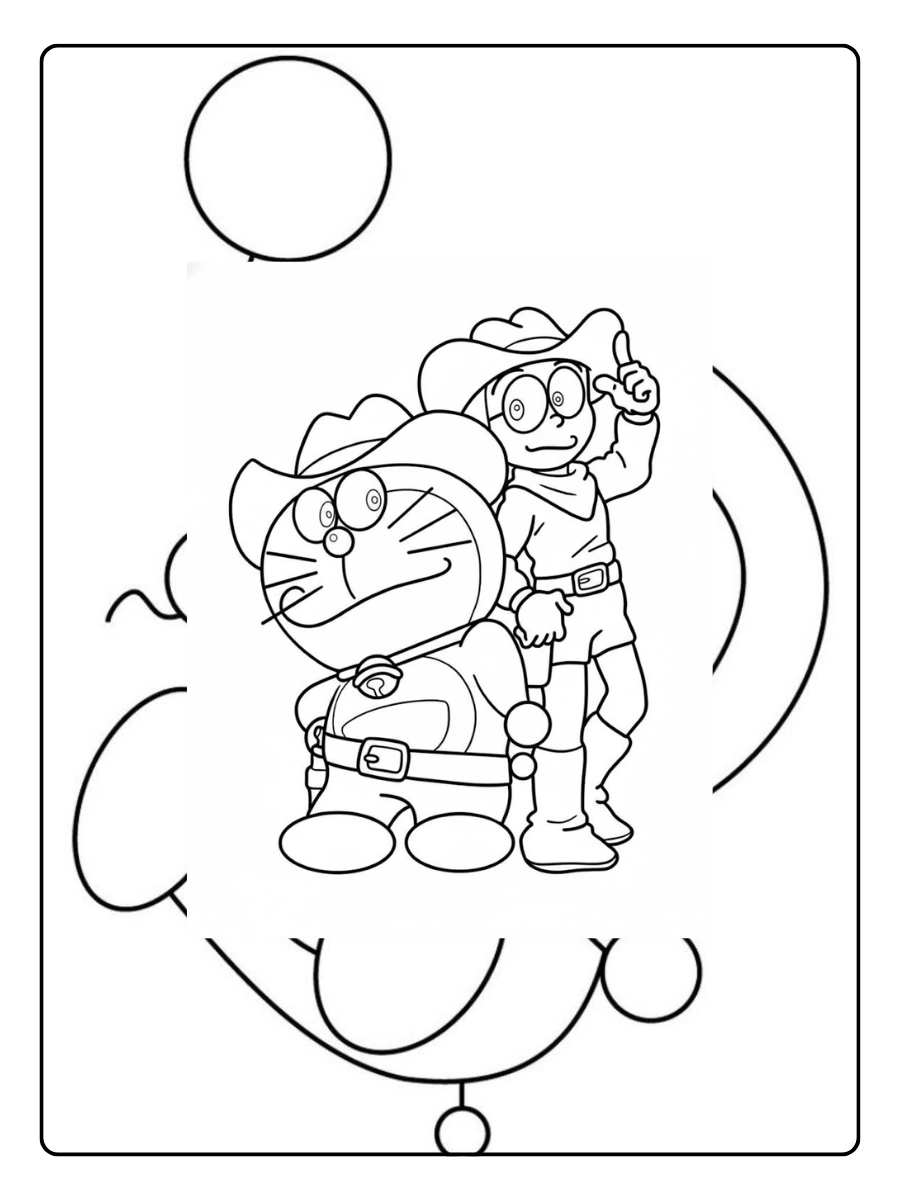 Disegni da colorare Doraemon divertenti