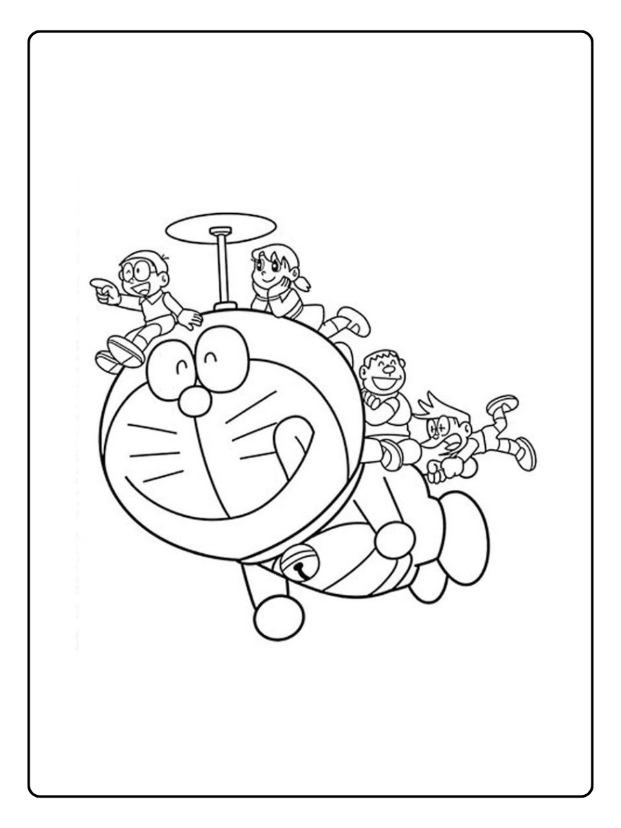 Disegni da colorare Doraemon per scuola materna