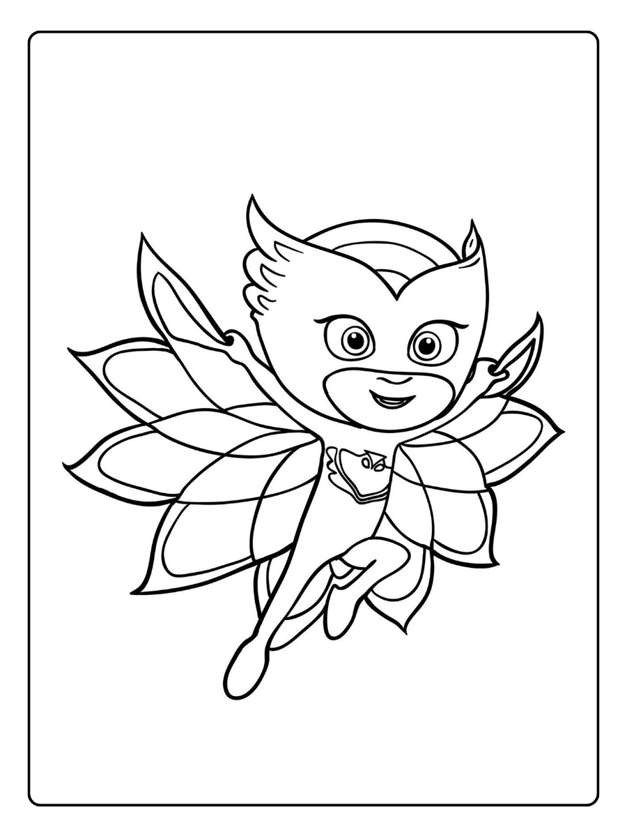 Disegni da colorare Gufetta PJ Masks