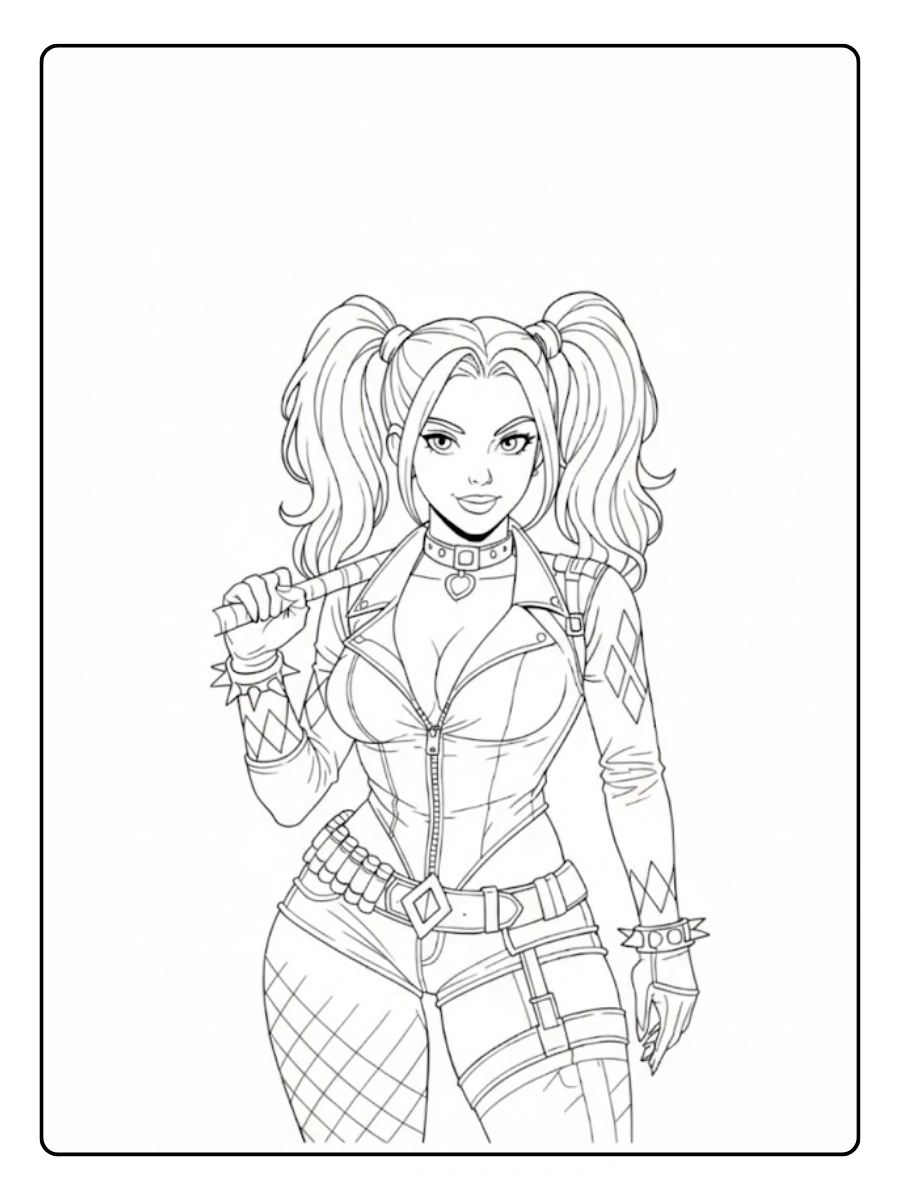 Disegni da colorare Harley Quinn arte