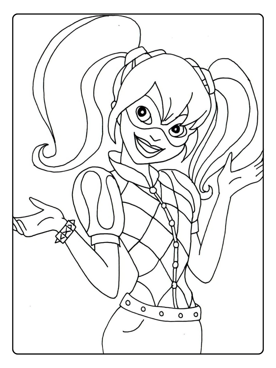 Disegni da colorare Harley Quinn maschera