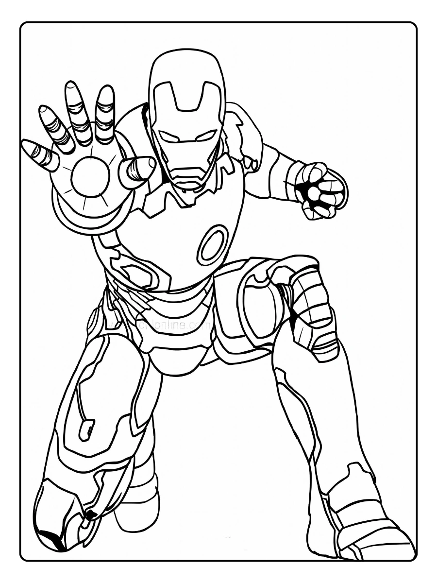 Disegni da colorare Iron Man Avengers