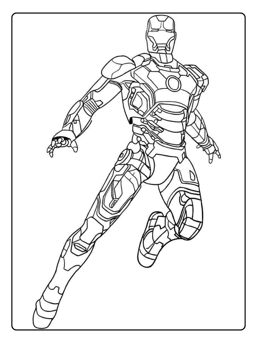 Disegni da colorare Iron Man cartoon