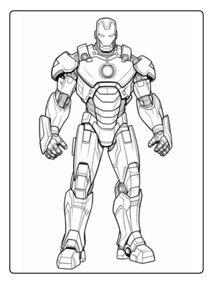 Disegni da colorare Iron Man per bambini