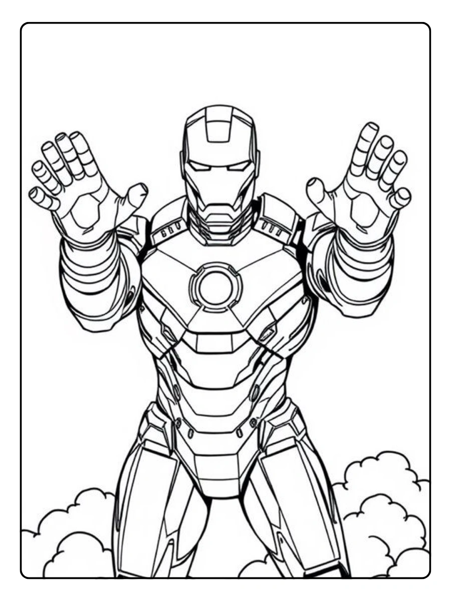Disegni da colorare Iron Man realistico
