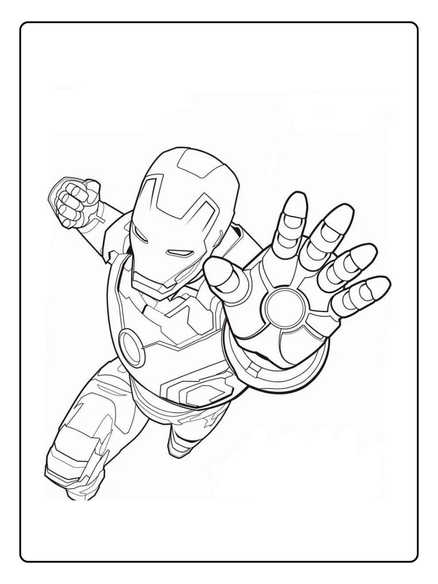 Disegni da colorare Iron Man semplice