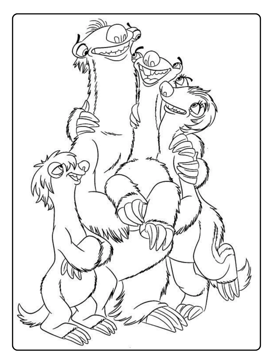 Disegni da colorare L’Era Glaciale PDF