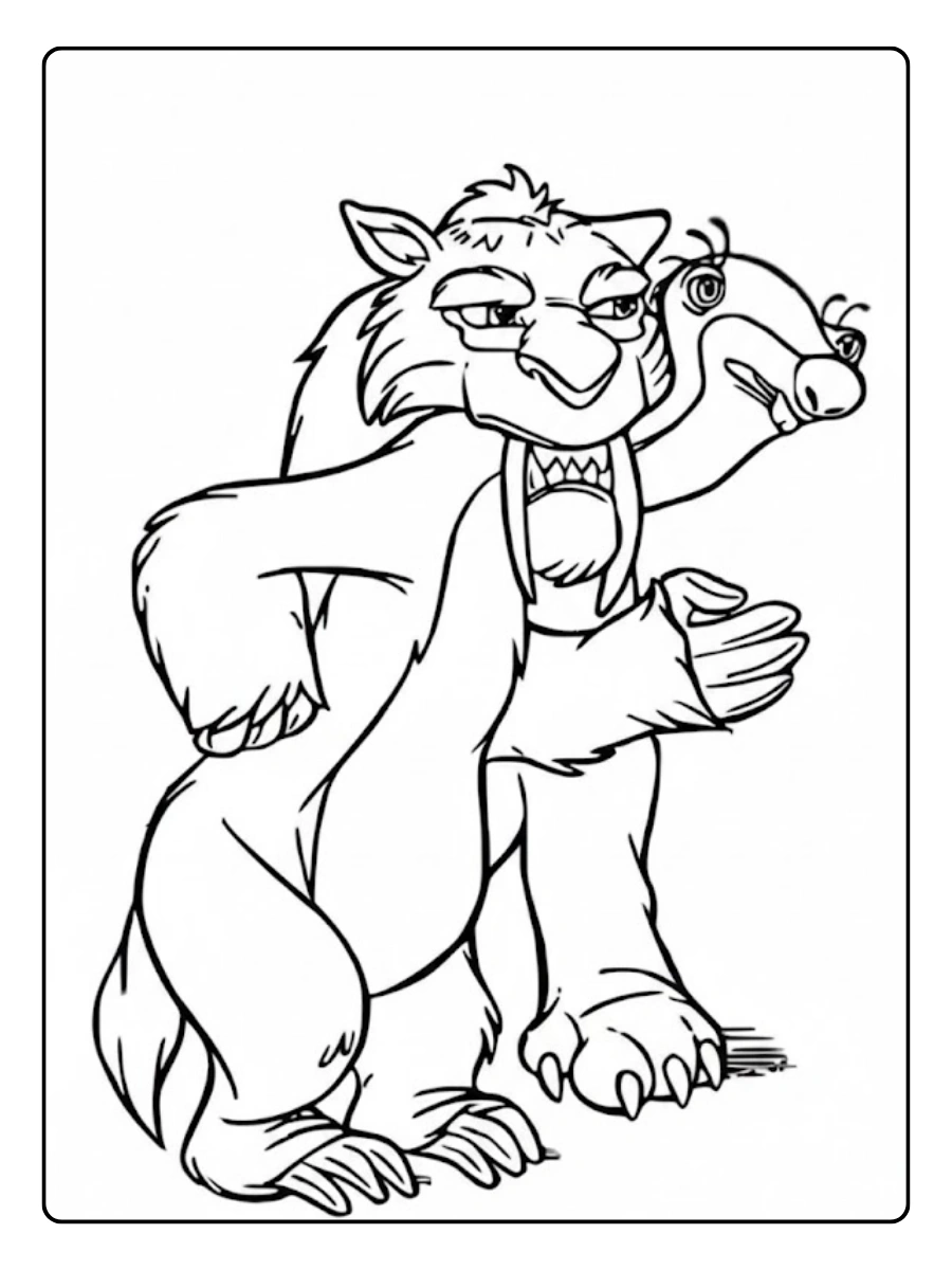 Disegni da colorare L’Era Glaciale facili