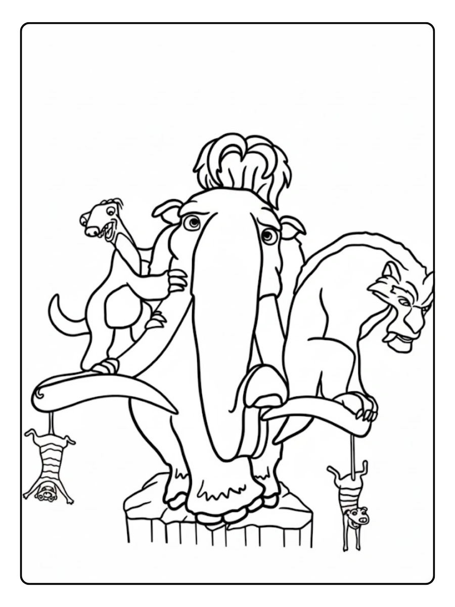 Disegni da colorare L’Era Glaciale gratis