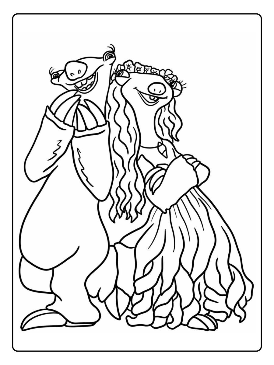 Disegni da colorare L’Era Glaciale semplici