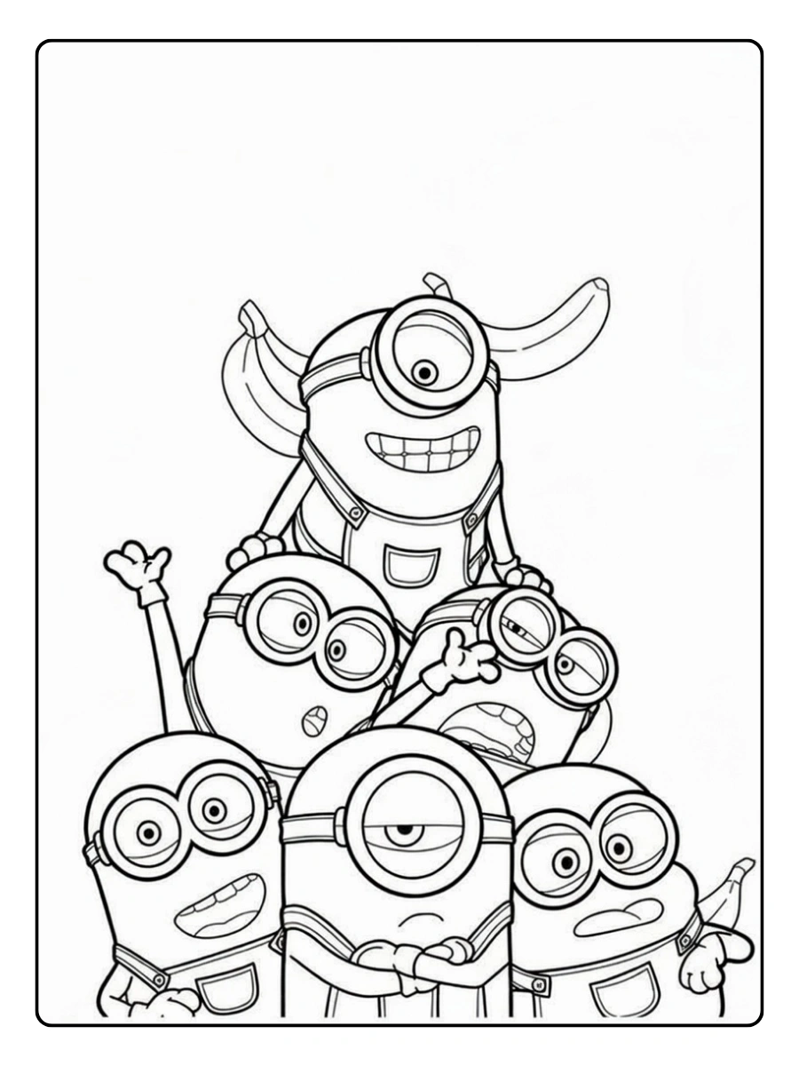 Disegni da colorare Minions Kevin Stuart Bob
