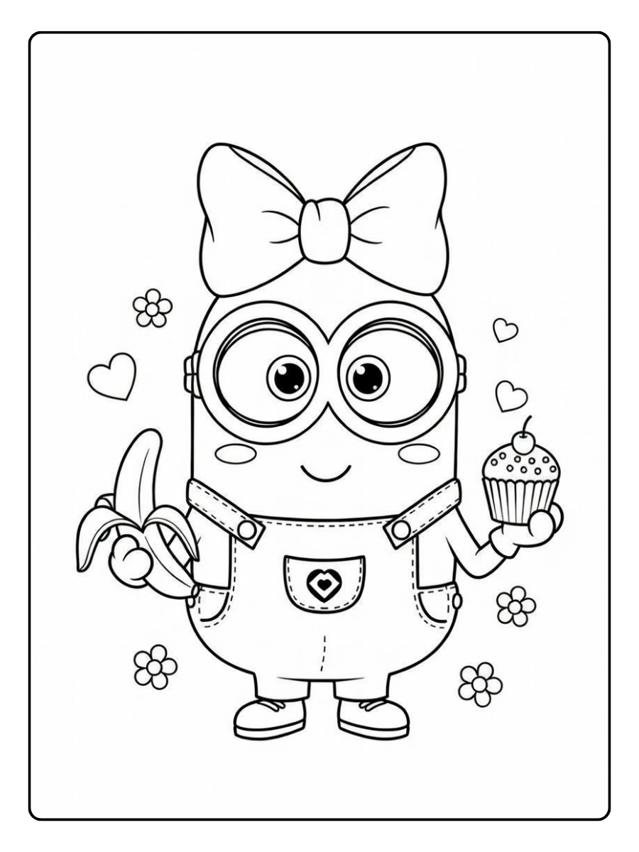 Disegni da colorare Minions chibi