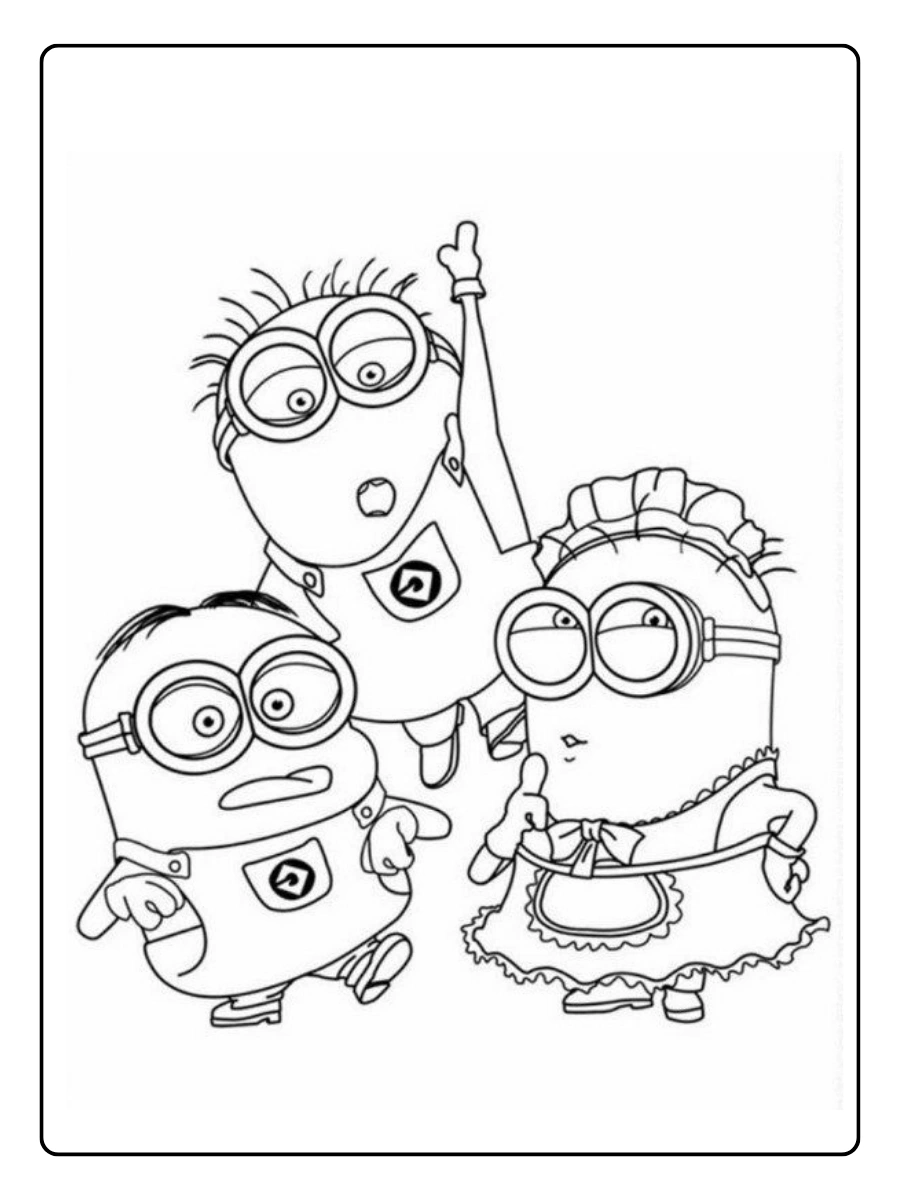 Disegni da colorare Minions facili