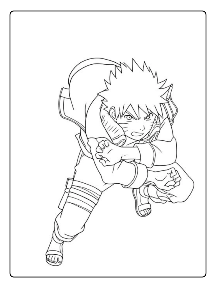 Disegni da colorare Naruto Shippuden chibi