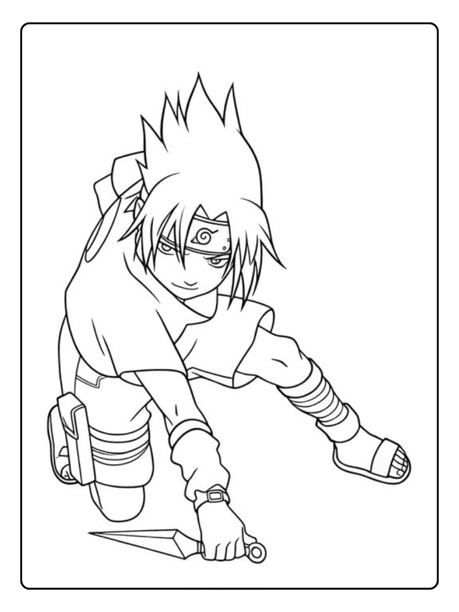 Disegni da colorare Naruto Shippuden facili