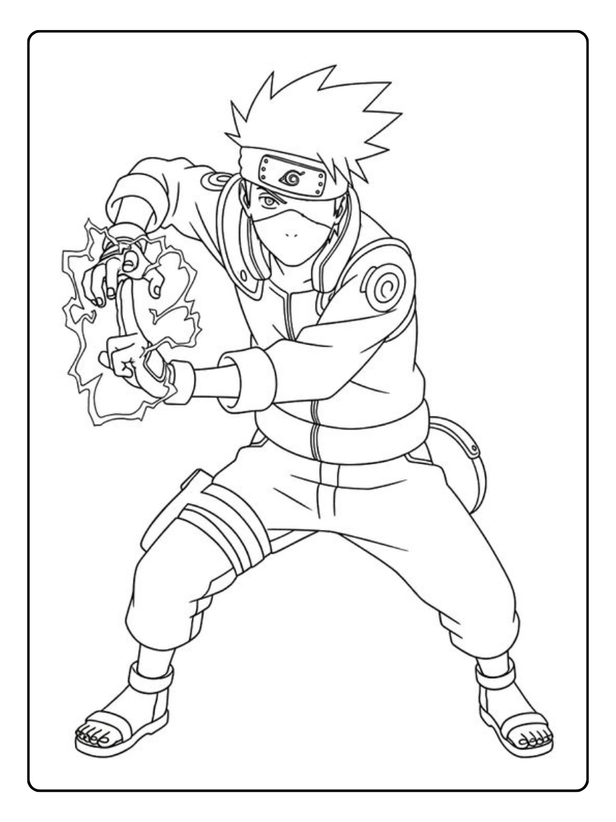 Disegni da colorare Naruto Shippuden ninja